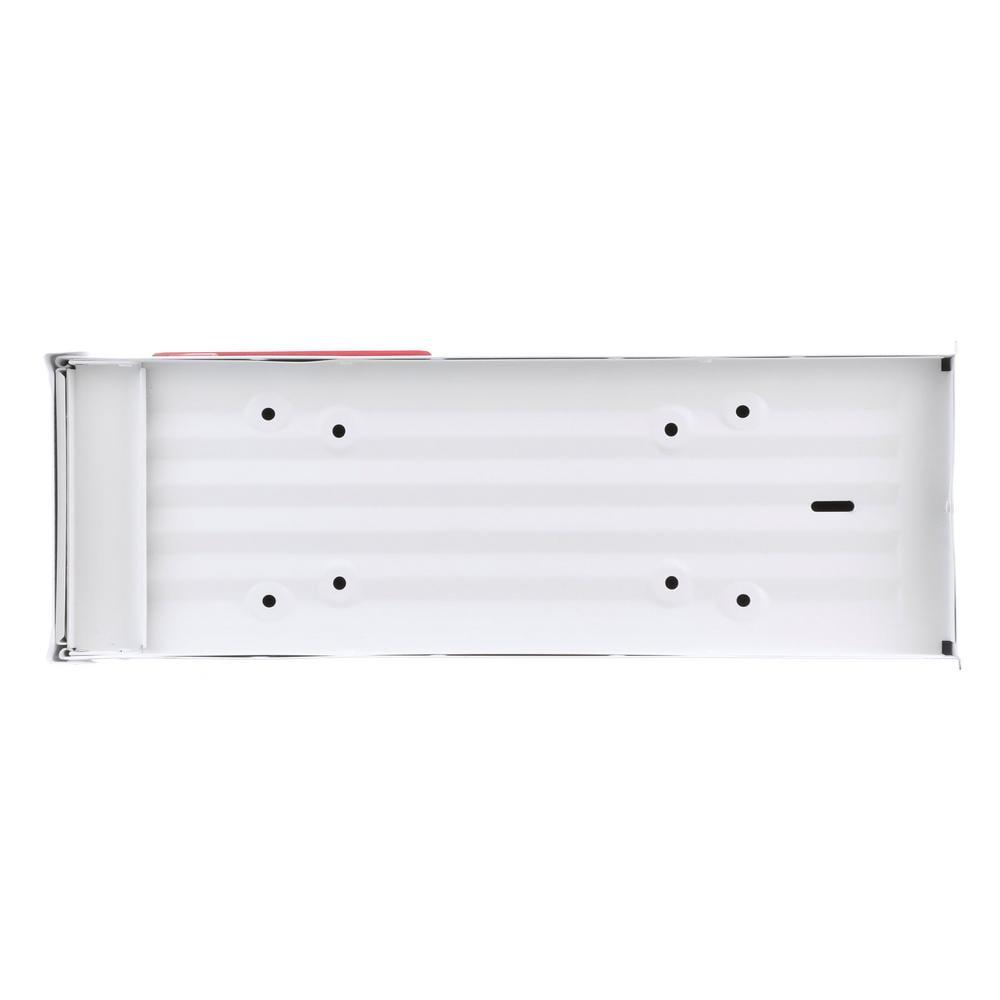 Medium White Aluminum Post Mount Mailbox