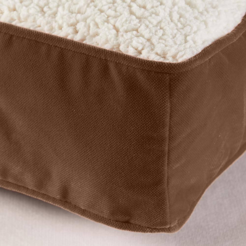 Happy Hounds Buster Sherpa Rectangle Pillow Style Dog Bed, Latte, Small (36 x 24 in.)