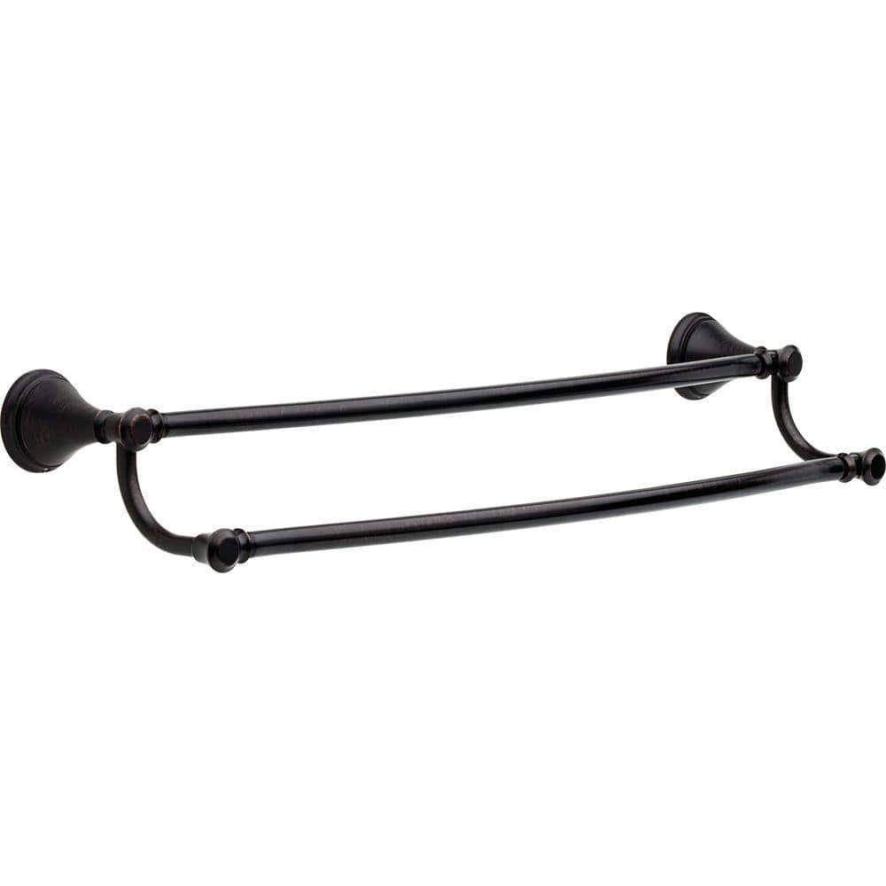 Cassidy 24 in. Wall Mount Double Towel Bar Bath Hardware Accessory