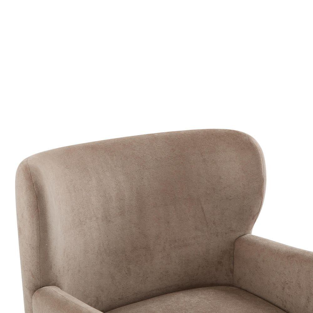 Christopher Knight Home Raven Indoor Wingback Velvet Upholstered Accent Chairs, Camel