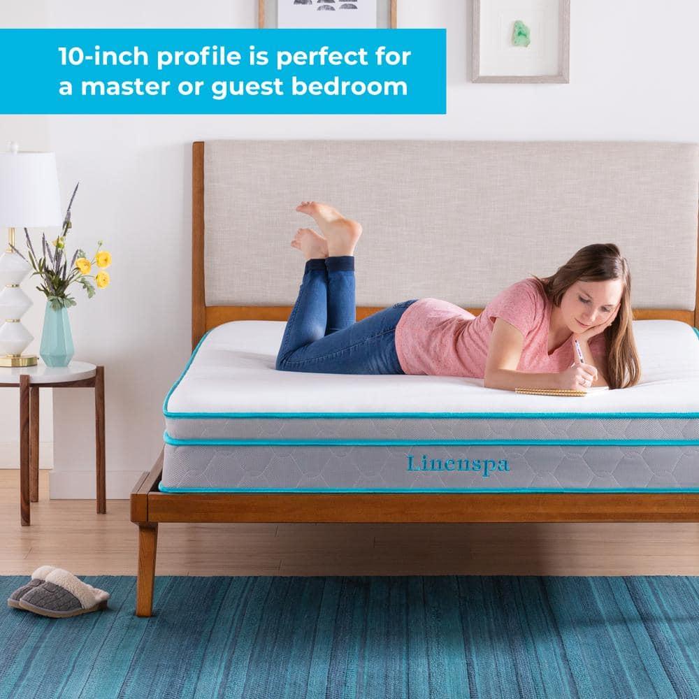 Linenspa Essentials Linenspa Essentials 10 In. Medium Gel Memory Foam Hybrid Mattress