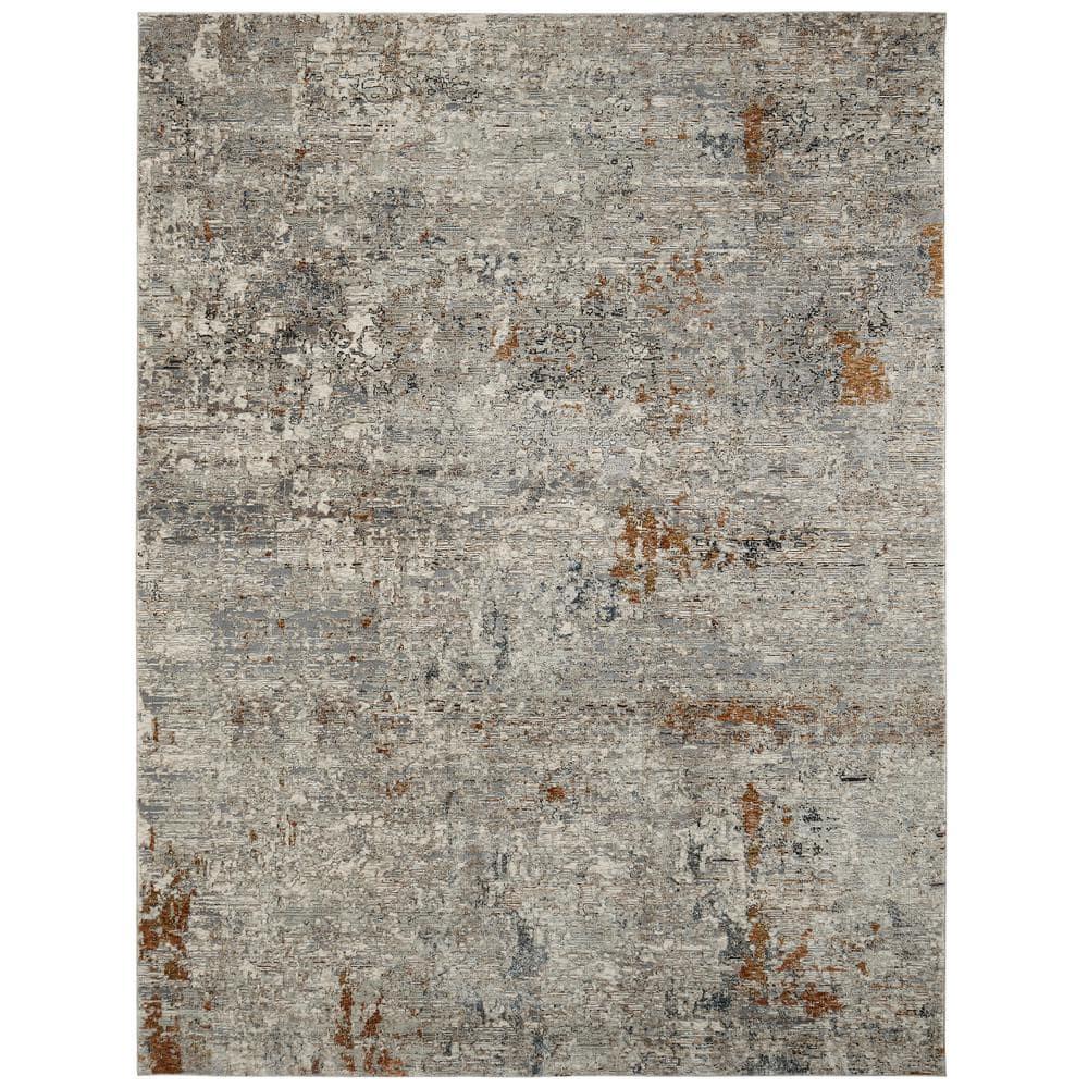 Pearl Grey Area Rug 7'9" x 10' 8' x 10' Rectangle