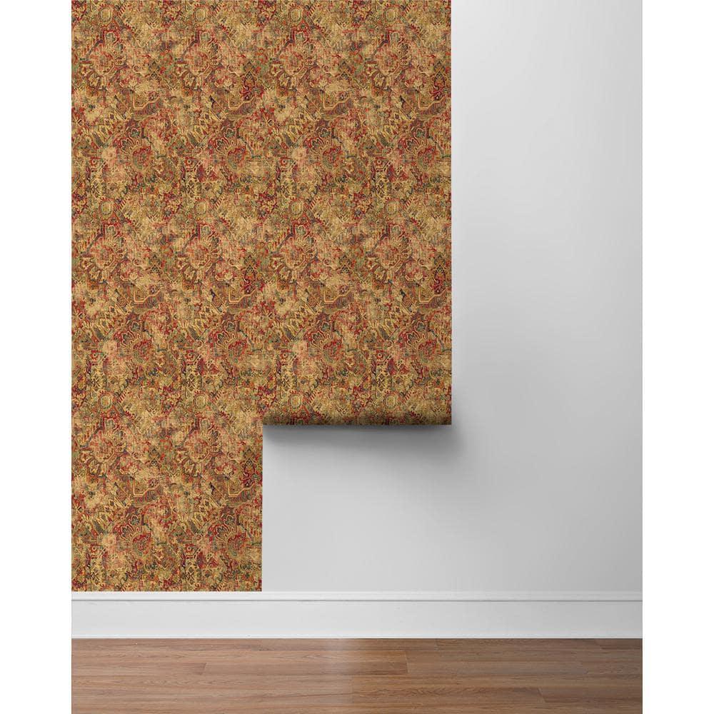 Surface Style - Peel and Stick Wallpaper, Abstract Wallpaper for Bedroom, Powder Room, Kitchen, Vinyl, 30.75 Sq Ft Coverage (Cumbrae Collection, Ruby)