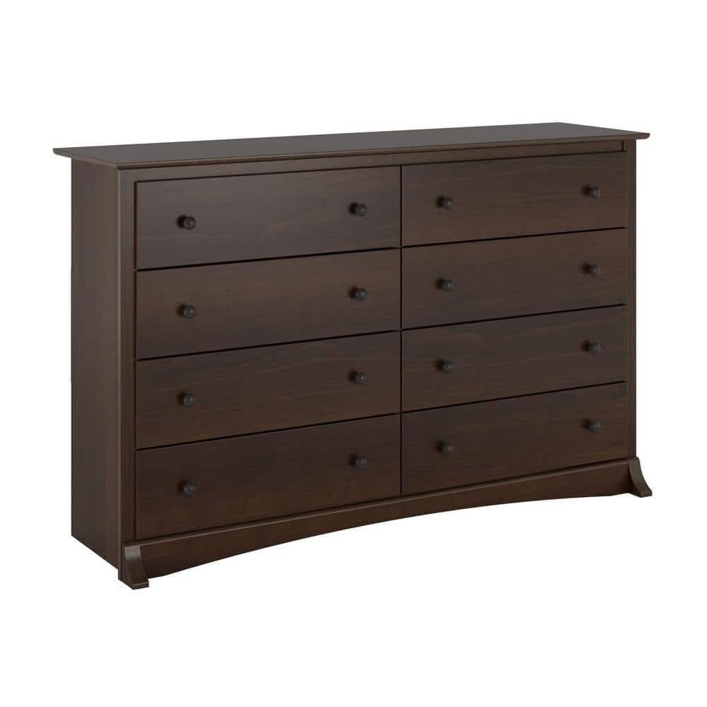 Sonoma 8 Drawer Dresser Espresso - Prepac: Laminated MDF, Metal Hardware, Includes Anti-Tip Kit