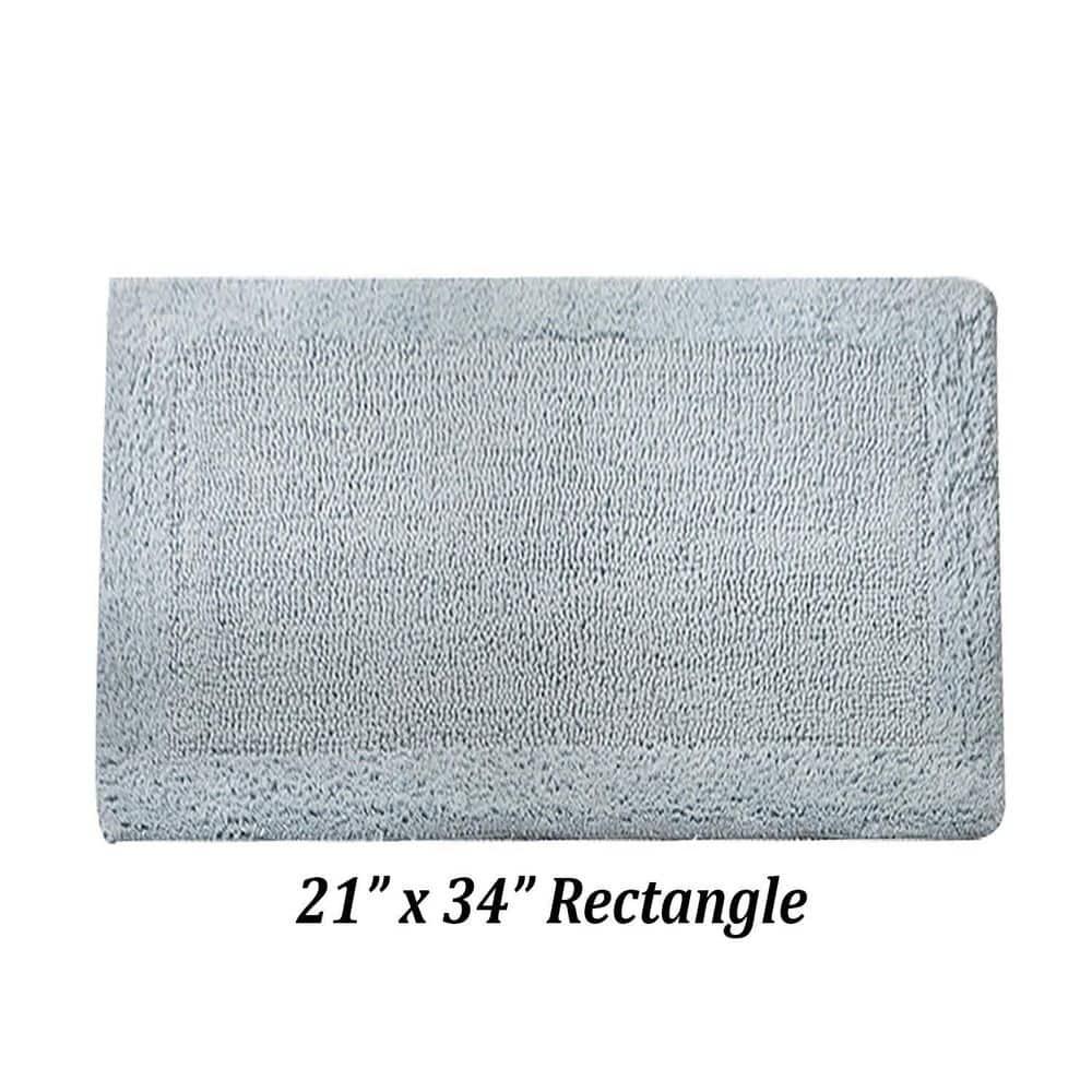 Better Trends Edge 100% Cotton Tufted Reversible Bath Rug 21" x 34" Rectangle - Blue