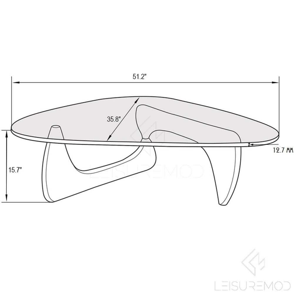 LeisureMod Imperial Triangle Coffee Table