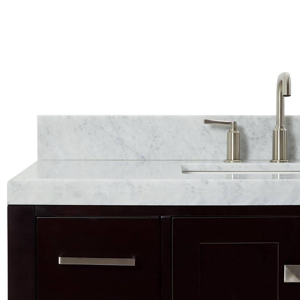 Cambridge 42'' Single Bathroom Vanity with Carrara Marble Top
