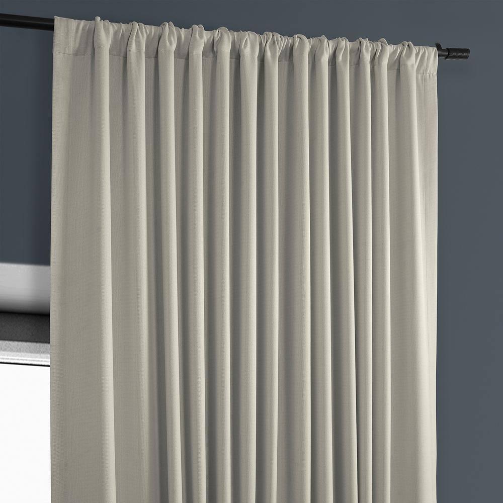Birch Faux Linen Extra Wide Room Darkening Curtain (1 Panel), Birch, 100W X 120L