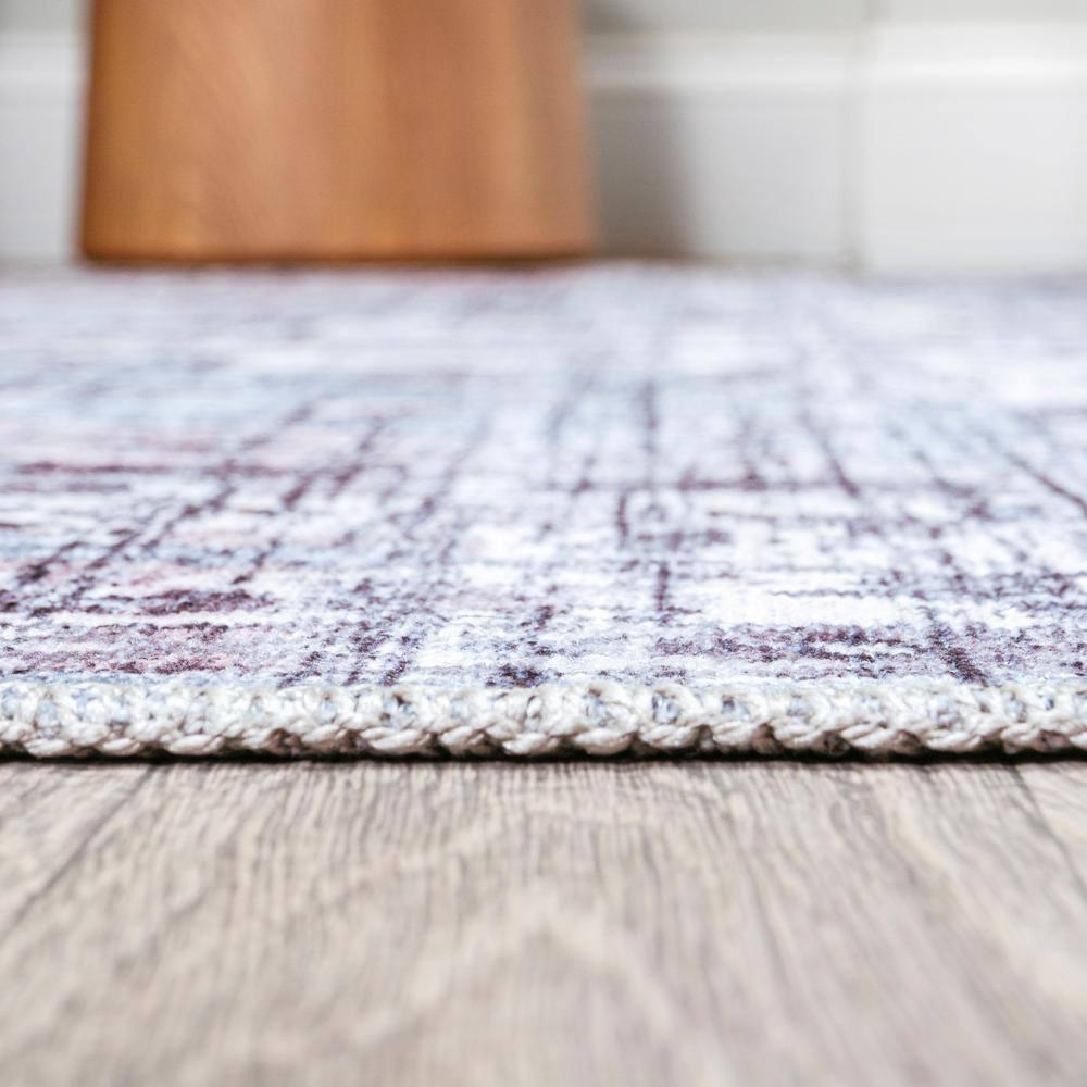 2' x 8' Didim Boho Gray Medallion Machine Washable Indoor/Outdoor Runner Rug, Gray/Purple - JONATHAN Y