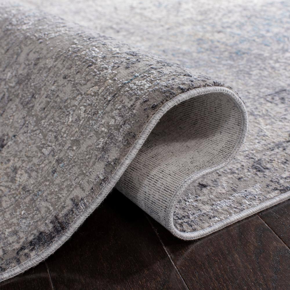 Hollywood HLW712 Machine Made Runner Rug - 2'3"x22' - Grey/Red - Safavieh