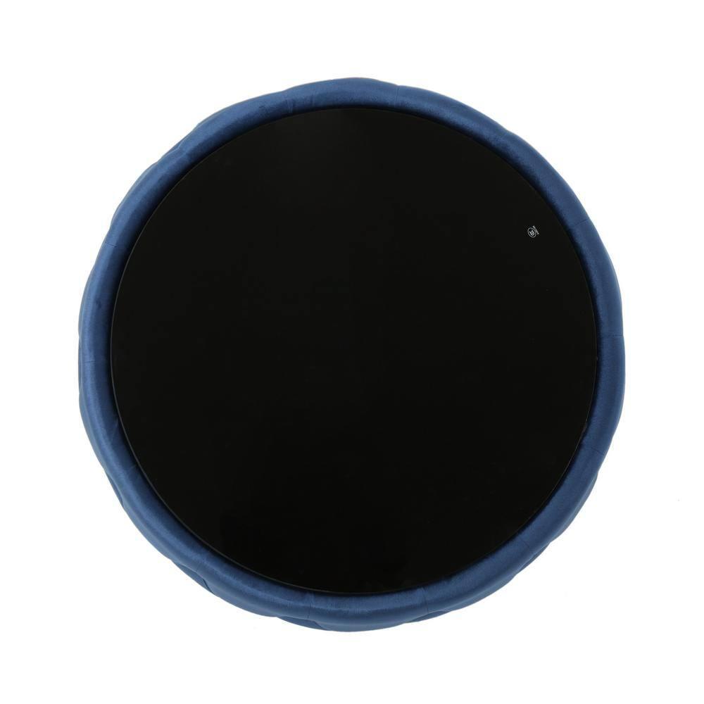 Noble House Merna Glam Velvet Coffee Table, Cobalt