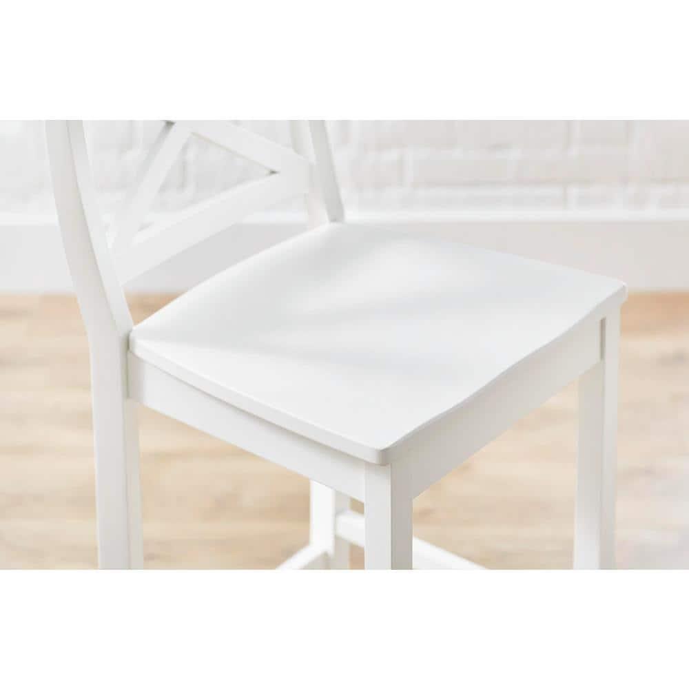 Gracie Oaks Winsley Counter Stool with Solid Wood Frame (Set of 2)