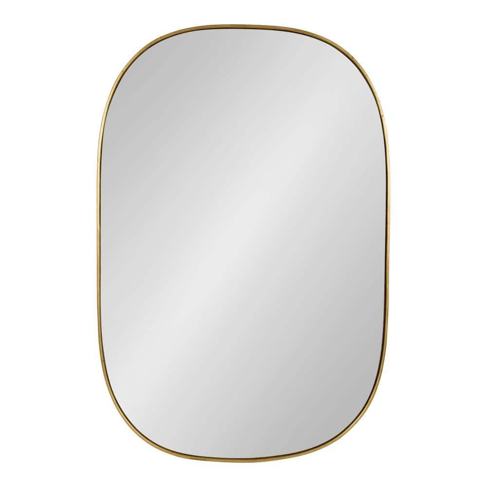 24" x 36" Caskill Capsule Framed Wall Mirror Gold - Kate and Laurel