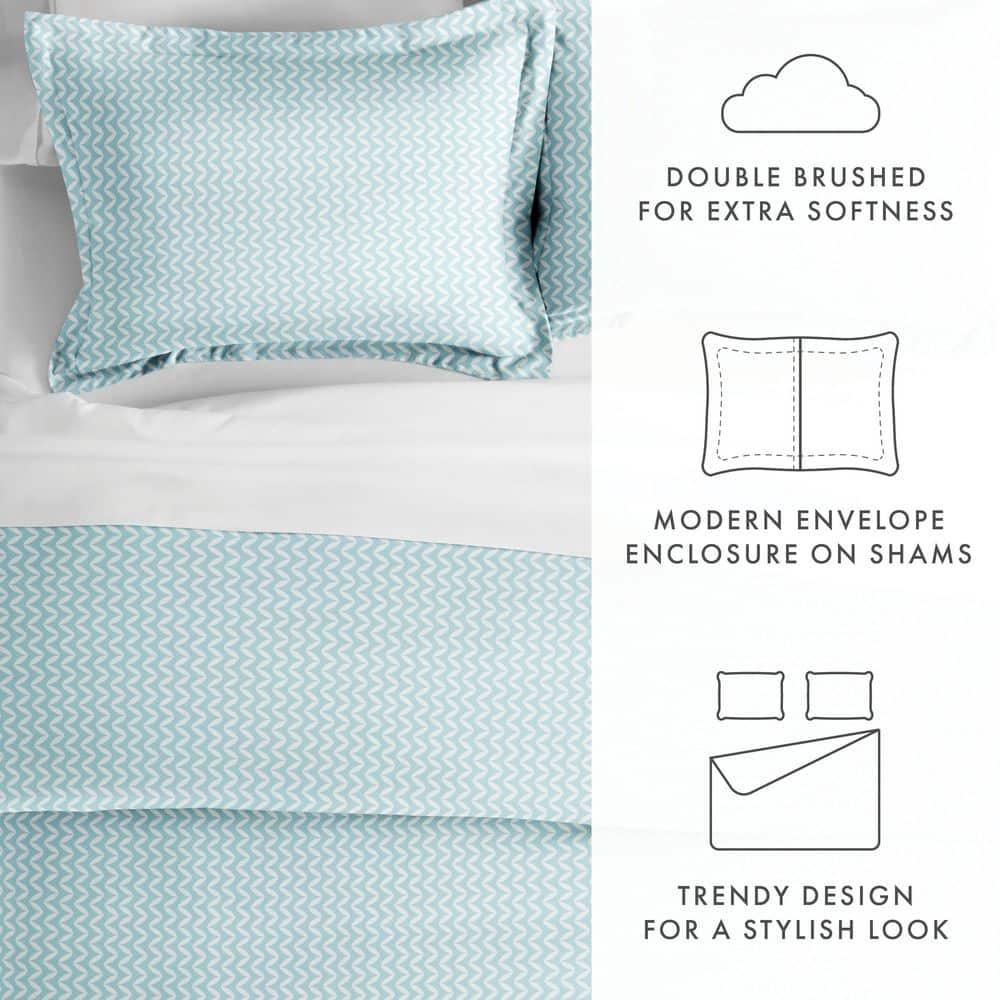Simply Soft™ Puffed Chevron Pattern Duvet Cover Set