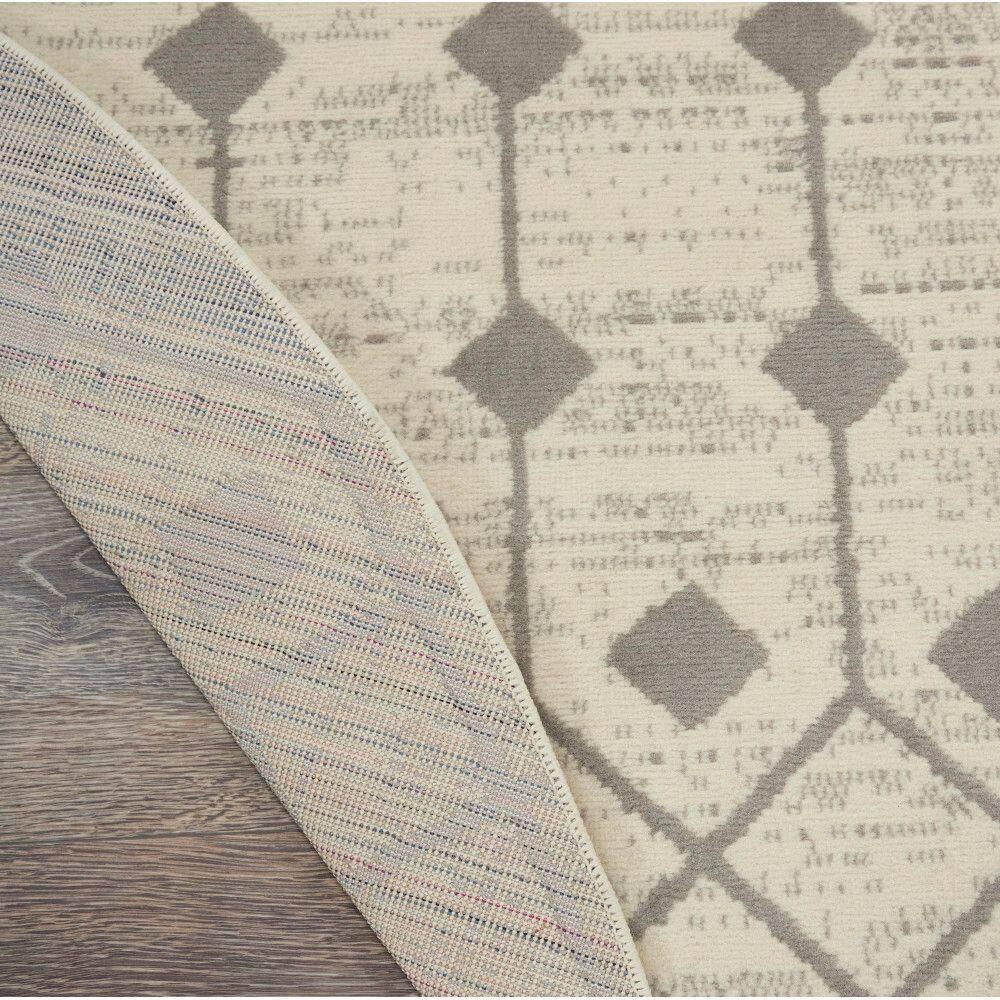 Nourison Grafix GRF37 Indoor Area Rug Ivory/Grey 5'3" x ROUND