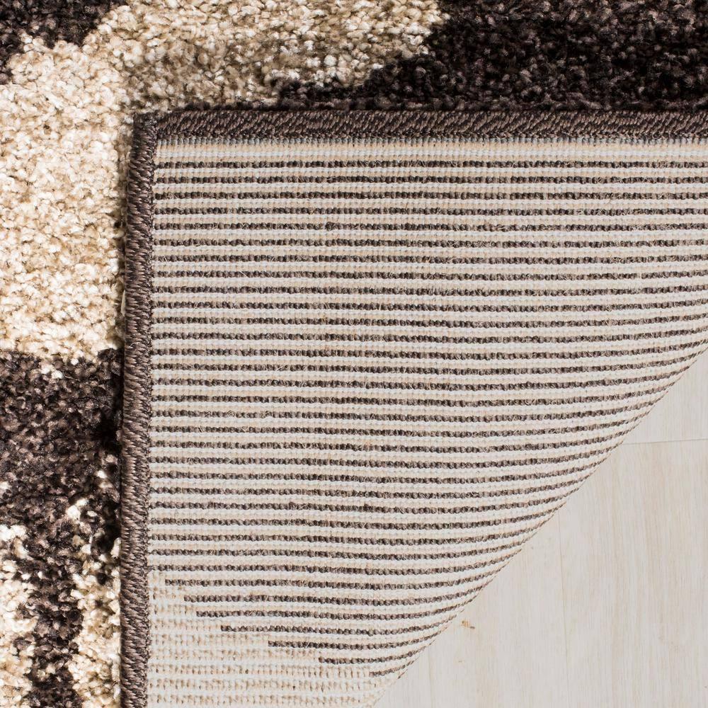 Florida Shag SG458 Power Loomed Indoor Area Rug - Dark Brown/Smoke - 6'x9' - Safavieh