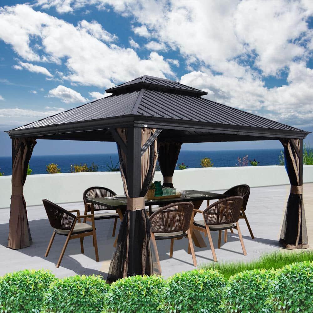 Kozyard 12ft x 12ft Hardtop Gazebo, Anti-weather