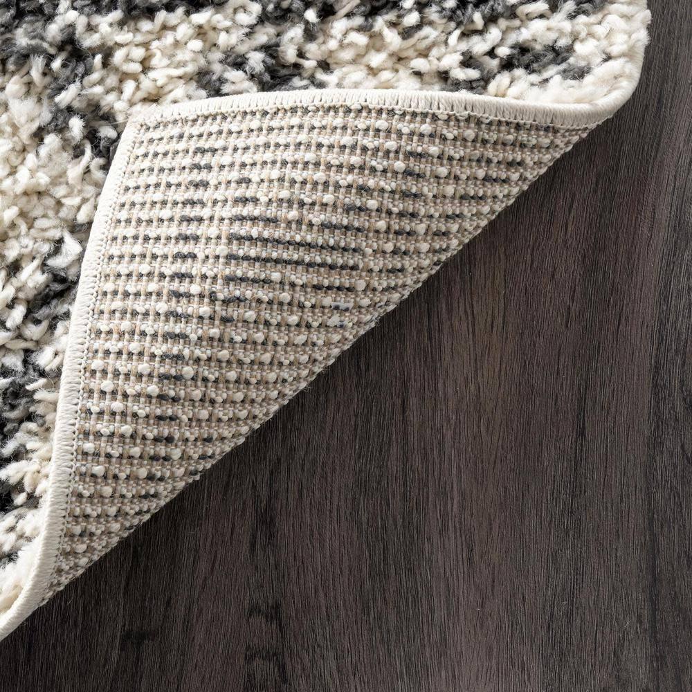 Nuloom Lacey Trellis 5x8 Shag Indoor Area Rug for Living Room Bedroom Dining Room Nursery, Off White/Charcoal