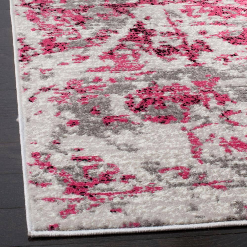 Skyler SKY186 Power Loomed Indoor Area Rug - Pink/Ivory - 4'x6' - Safavieh