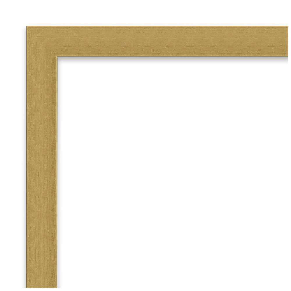 Amanti Art Espejo de Pared para Baño Biselado Marco Estrecho Cepillado Gracia Oro Cepillado Tamaño Exterior Estrecho: 20 x 26 en Dorado