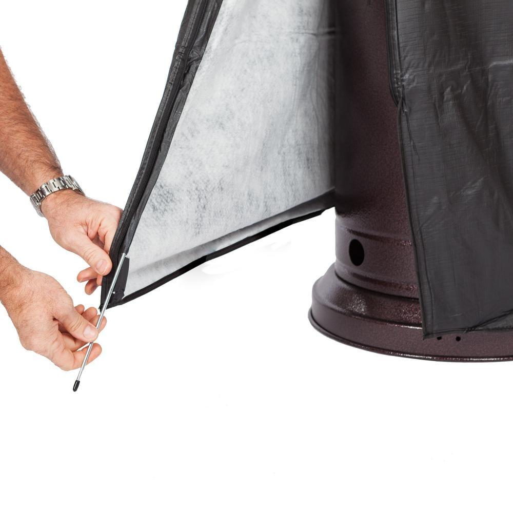 Balken Home Fire Sense Outdoor Full Length Patio Heater Vinyl Cover, Black