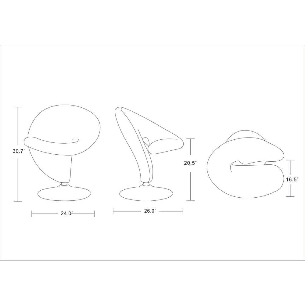 Curl Upholstered Swivel Accent Chair