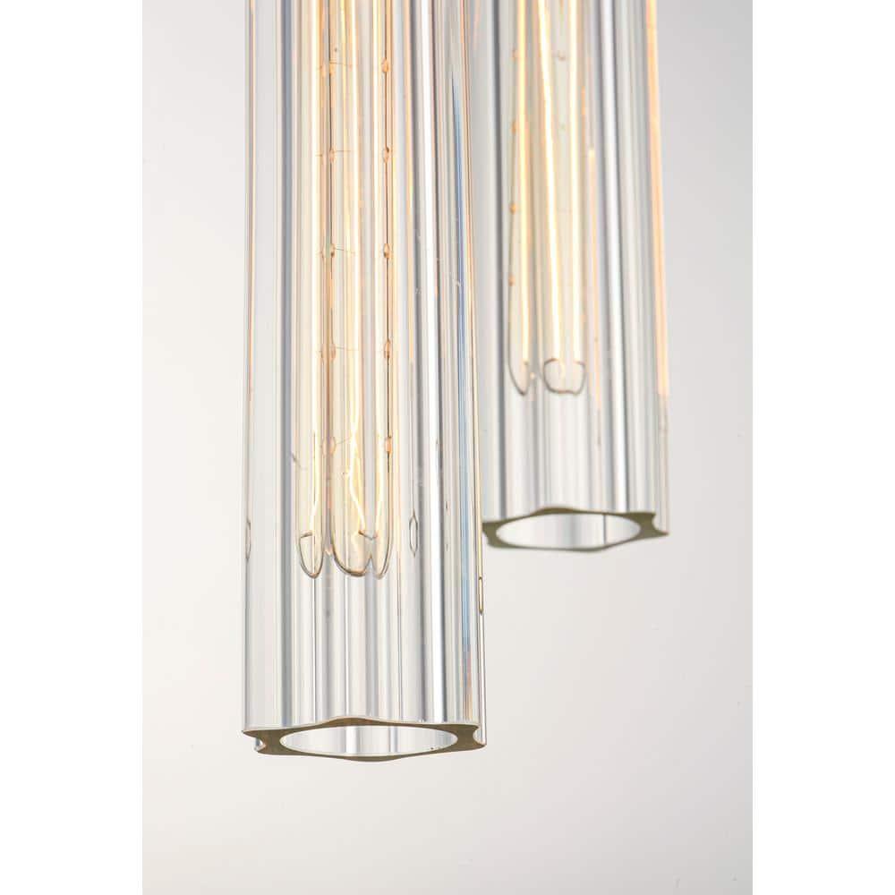 Maxim 16123CLBKAB 13 in. Flambeau 3 Light Black & Antique Brass Chandelier Ceiling Light