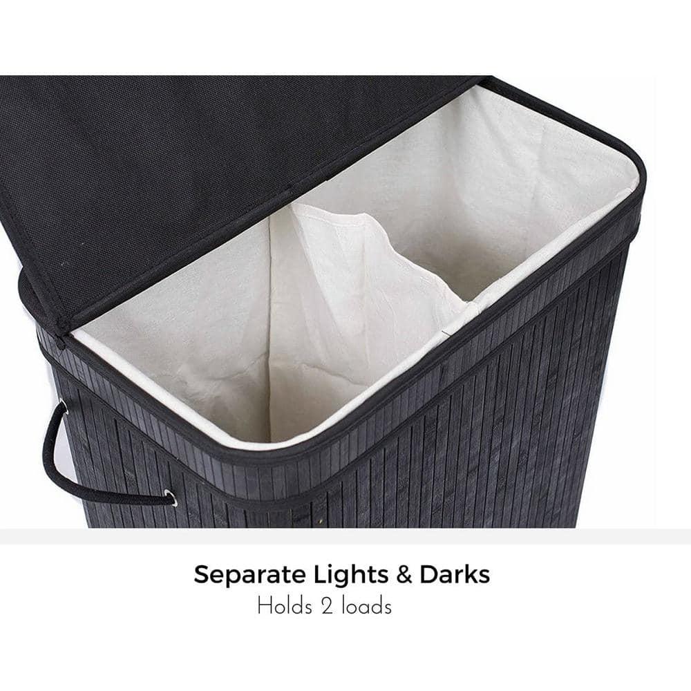 BirdRock Home Bamboo Laundry Sorter with Handles