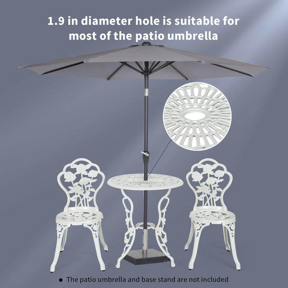 SunnyDaze Decor 2 - Person Metal Patio Dining Set with Round Table