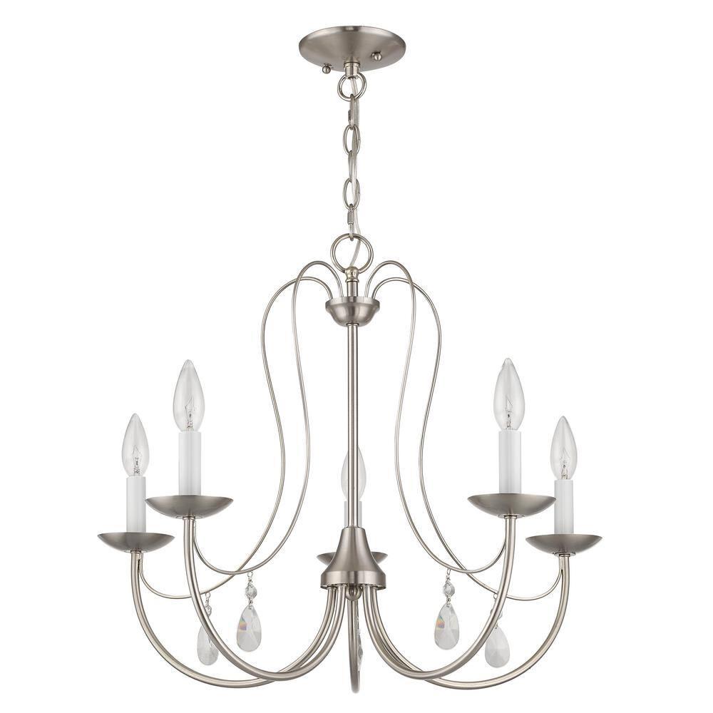 Livex Lighting Mirabella 5 - Light Chandelier in  Brushed Nickel