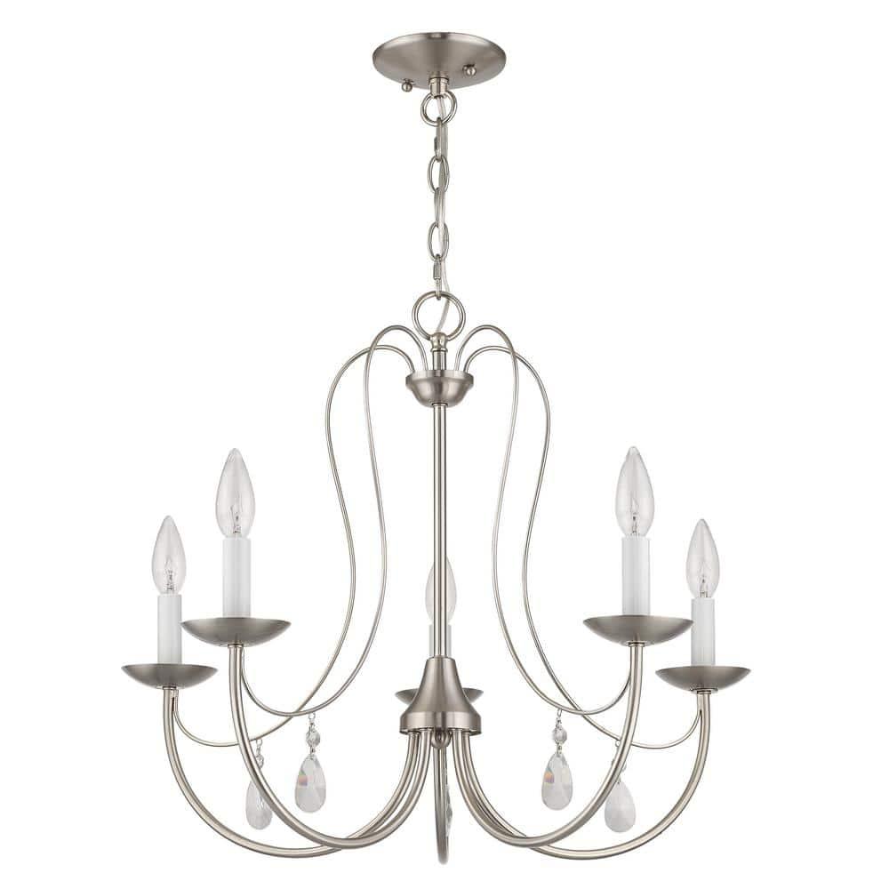 Livex Lighting Mirabella 5 - Light Chandelier in  Brushed Nickel