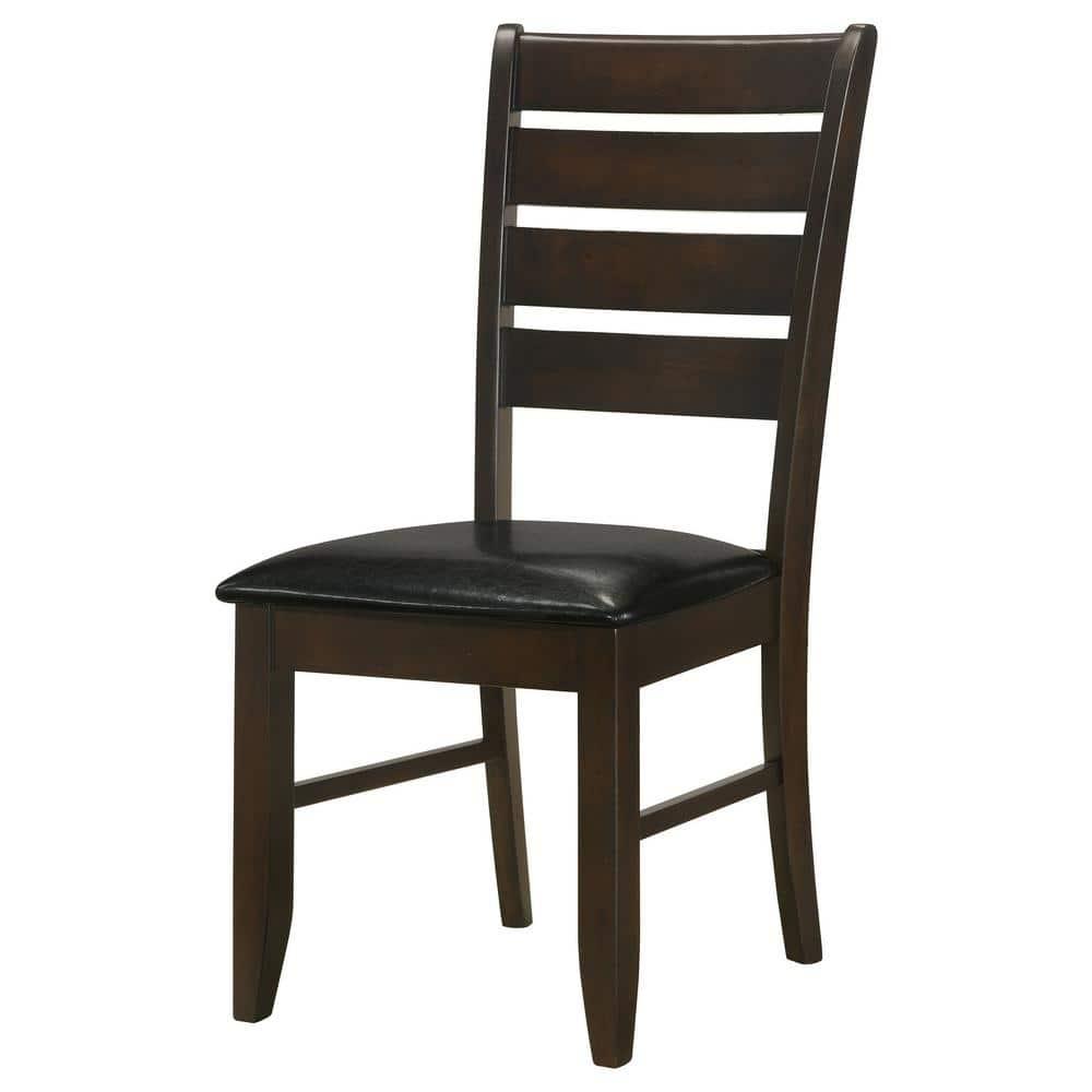 Ladder Back Side Chairs Cappuccino And Black (set Of 2) (Set of 2)