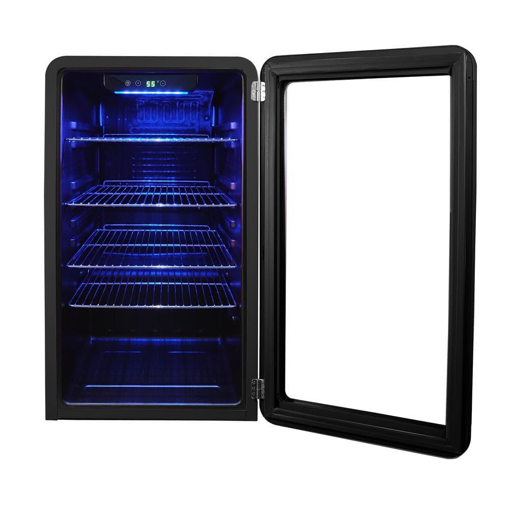 Magic Chef Magic Chef 17.5'' W 20 Cans (12 oz.) 3.4 Cubic Feet Beverage Cooler with Wine Storage and Glass Door