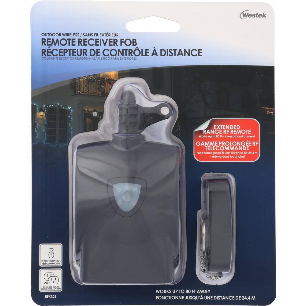 AmerTac RFK306LC Outdoor Wireless Remote & Plug-In Receiver Kit, Black