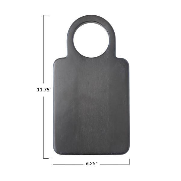 Creative Co-Op Mango Wood Cutting Board with Round Handle