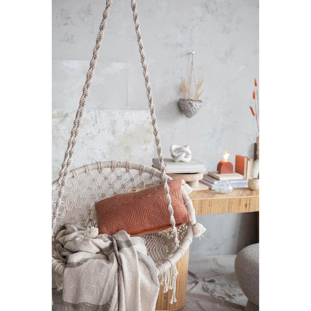 Bloomingville Embroidered Cotton Pillow Cover