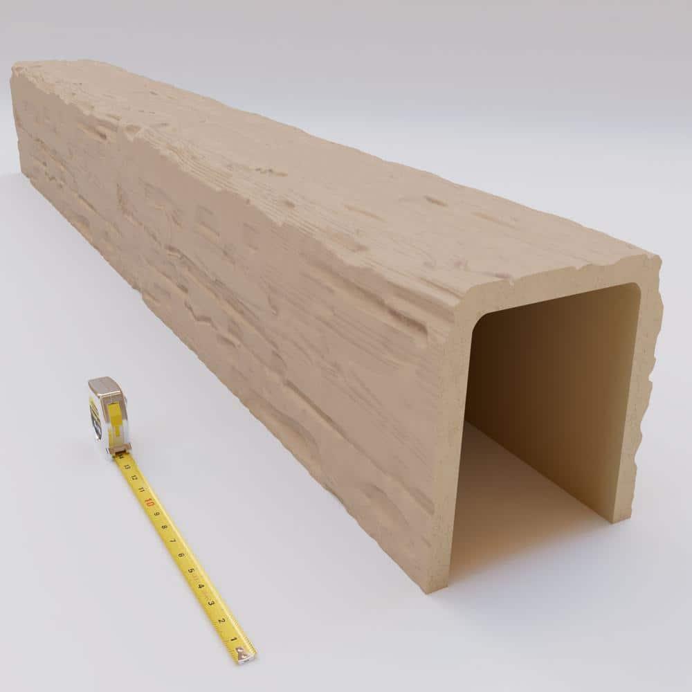 Ekena Millwork Salvaged Timber HeritageTimber Faux Wood 3-Sided Ceiling Beam (U-Beam)