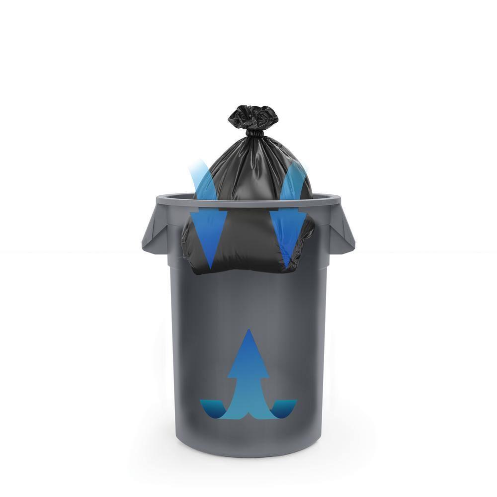 Suncast® Commercial Oval HDPE Utility Trash Can, 55 Gallons, Gray