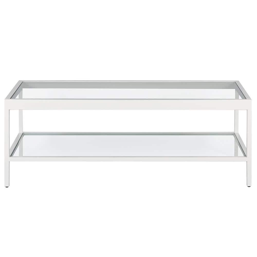 Evelyn&Zoe Alexis 45" Wide Rectangular Coffee Table, White