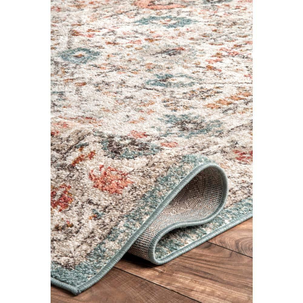 Nuloom Lenore Floral & Paisley 7x9 Indoor Area Rug for Living Room Bedroom Dining Room Kitchen, Beige/Multicolor