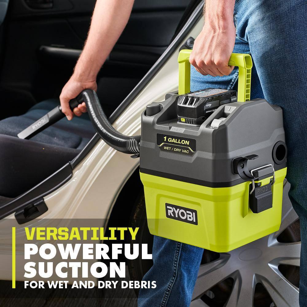 RYOBI 18V ONE+, 1 Gallon, Cordless, Wet/Dry Vacuum Cleaner