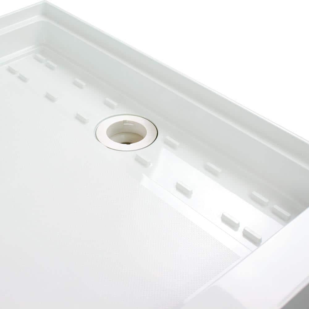 Linear 32 in. x 60 in. Single Threshold Shower Base in White