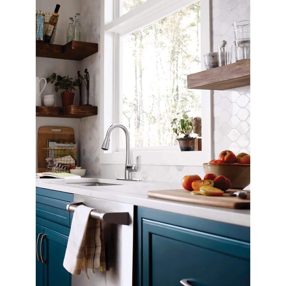Moen Arbor One Handle Pulldown Kitchen Faucet Featuring Power Boost and Reflex