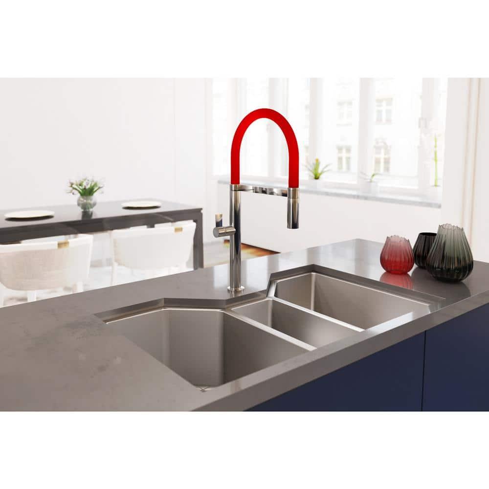 Ruvati 35" Triple Bowl Undermount 16 Gauge Stainless Steel Kitchen Sink