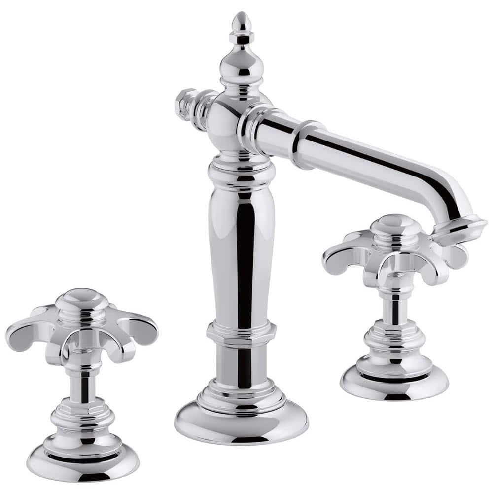 Artifacts® Widespread Bathroom Faucet with Drain Assembly
