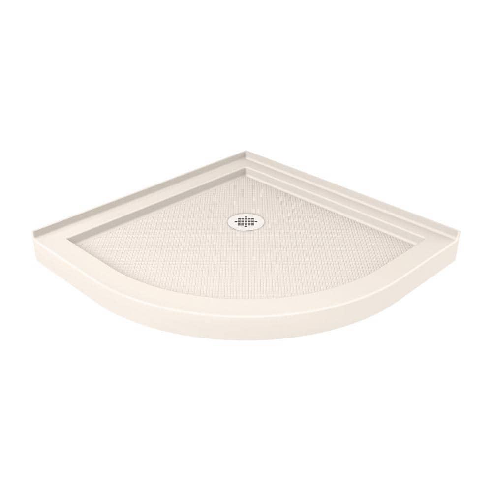 Prime 36" W x 36" D x 74.75" H Semi-Frameless Round Sliding Shower Enclosure with Base Included