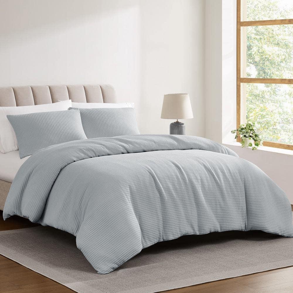 Cannon 2pc Twin/Twin XL Heritage Cotton Waffle Comforter Set Gray
