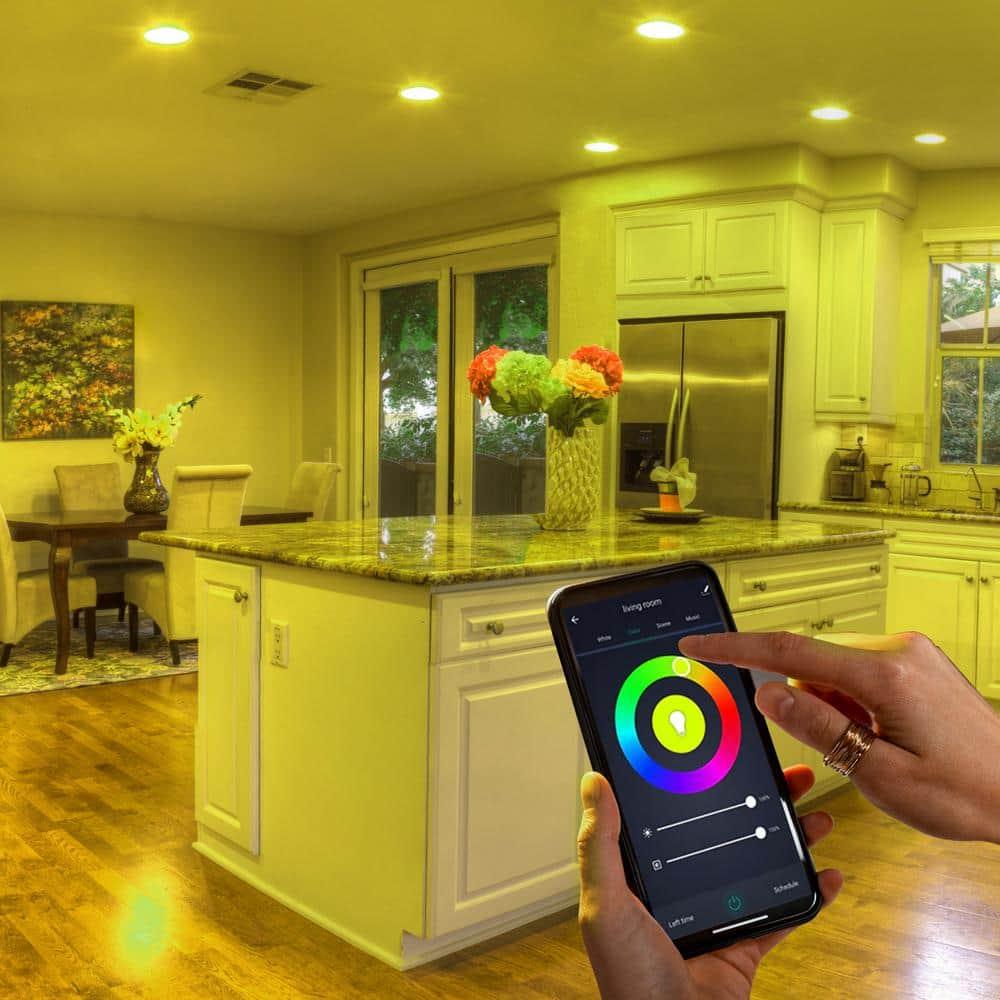 Simply Conserve 5/6 in. Smart Wi-Fi Plus BLE 12-Watt LED Recessed Downlight Retrofit