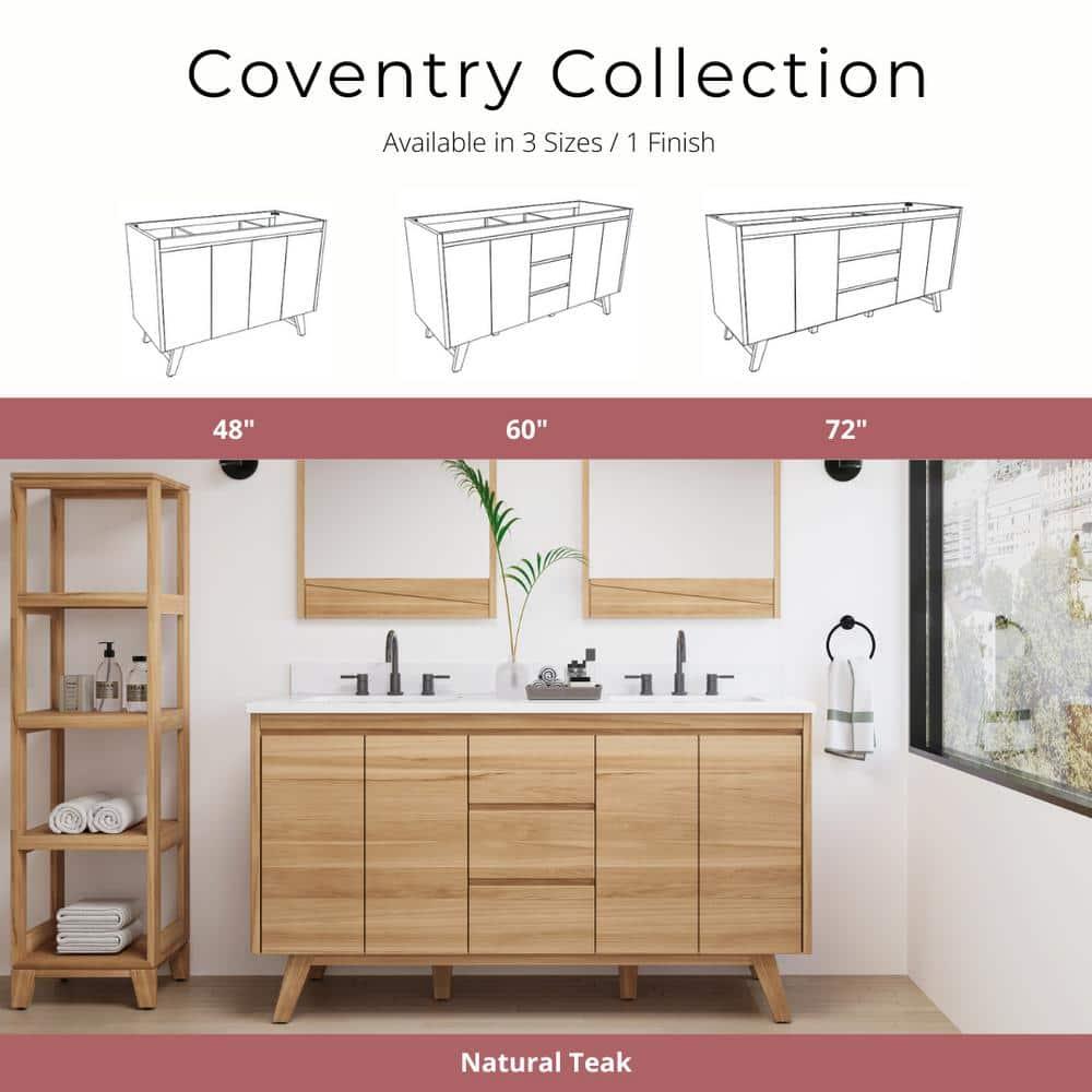 Avanity Coventry 60" Double Bathroom Vanity with Engineered Stone Top