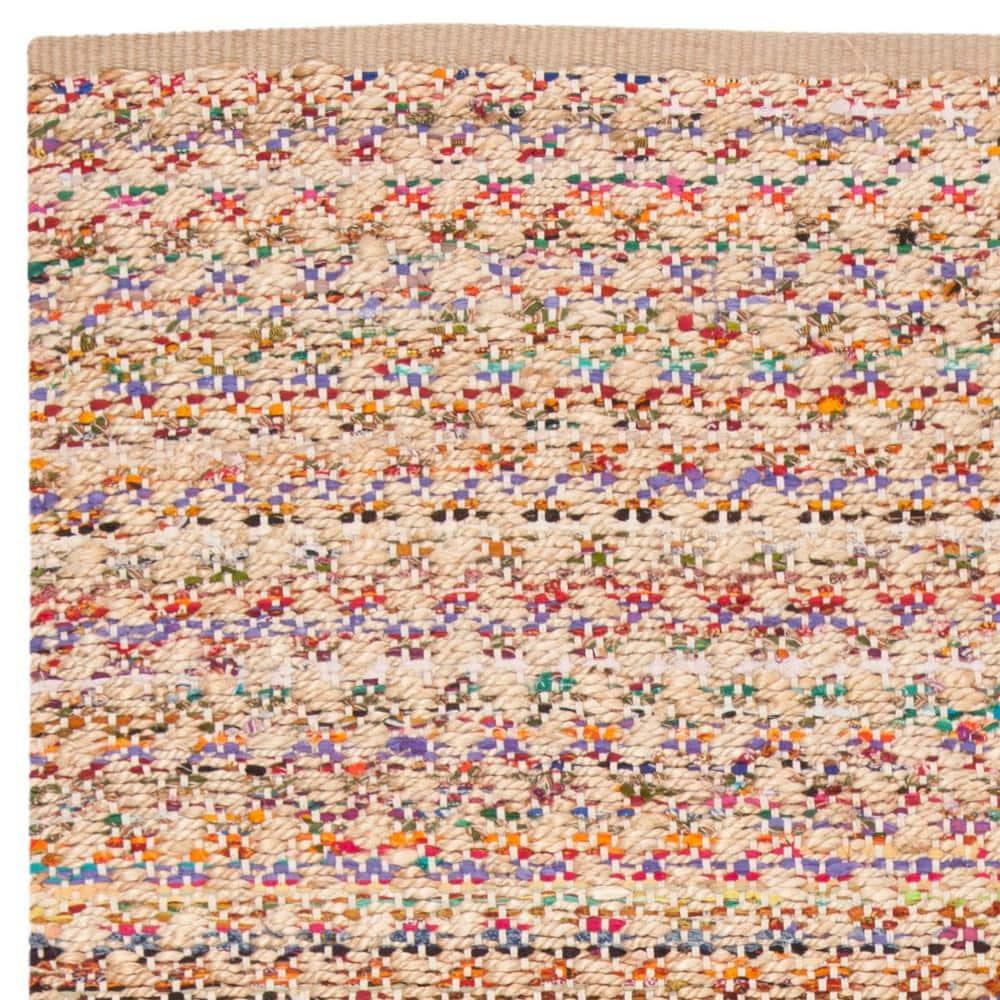 Cape Cod CAP305 Hand Woven Area Rug - Red/Natural - 6'x9' - Safavieh..